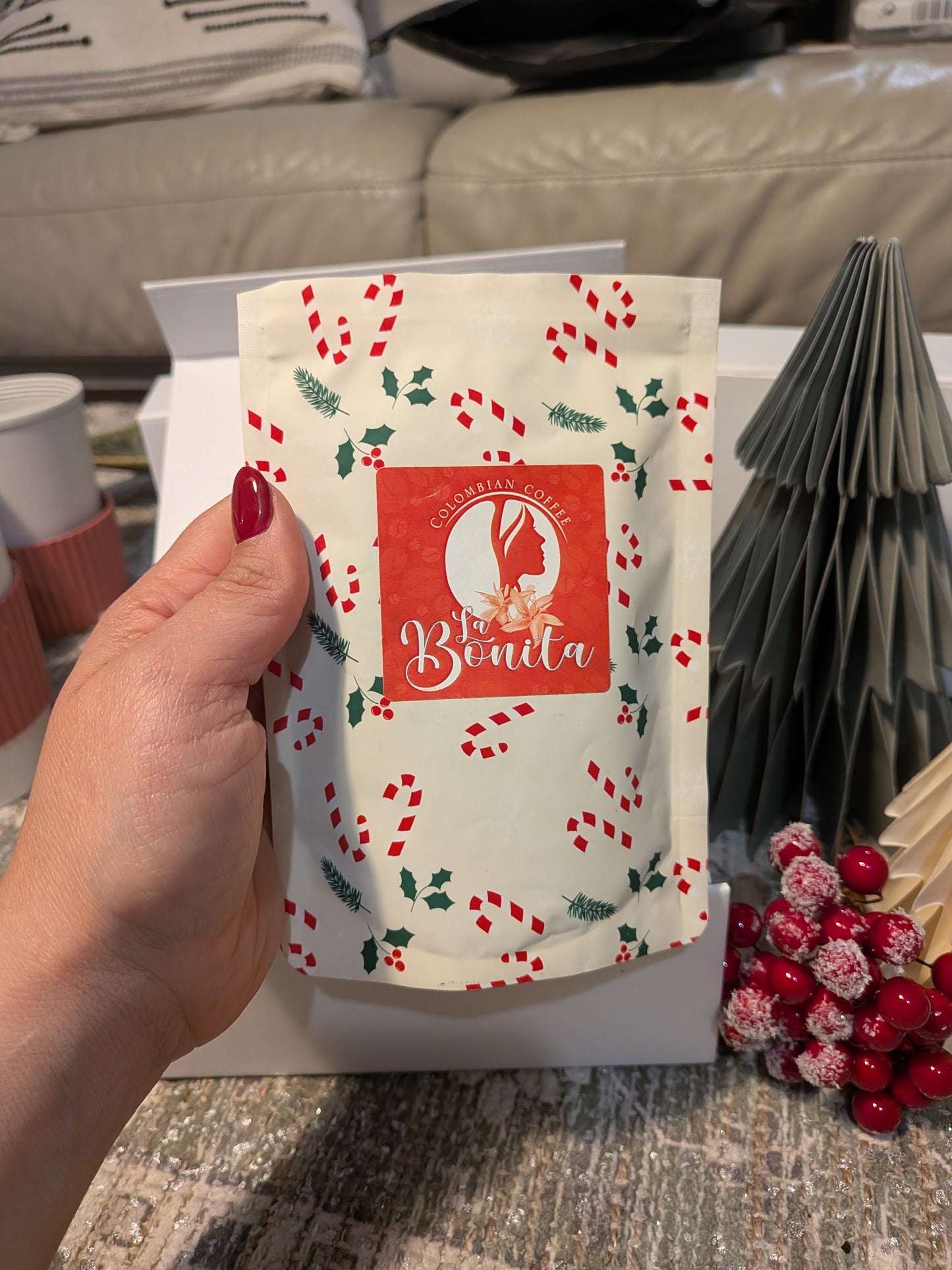 Coffee Bag + Cup + Hand Made Christmas Star