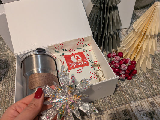 Coffee Bag + Cup + Hand Made Christmas Star