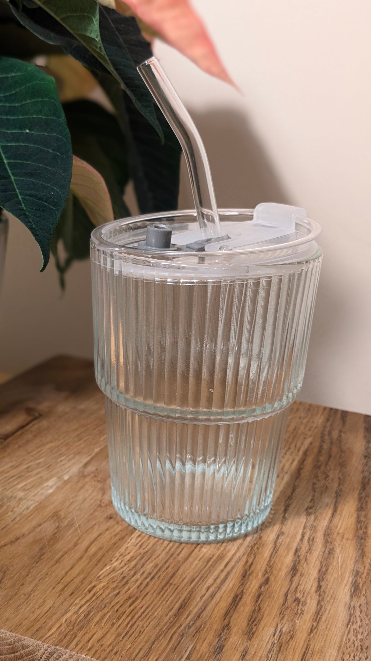 Glass Mug with Straw